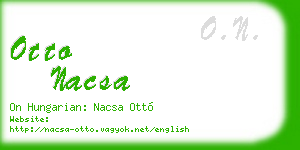 otto nacsa business card
