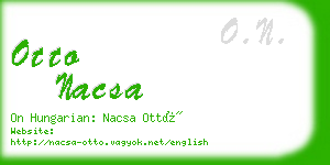 otto nacsa business card